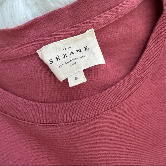 Sezane Conrad T-shirt in Rosewood - Picture 5 of 7